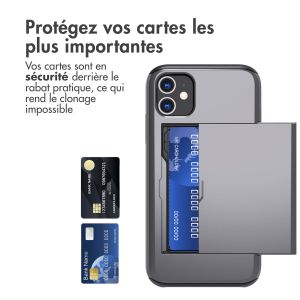 iMoshion Coque arrière avec porte-cartes iPhone 11 - Gris