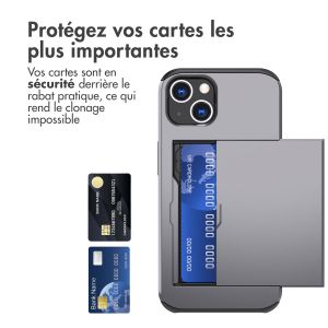 iMoshion Coque arrière avec porte-cartes iPhone 13 - Gris