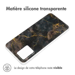 iMoshion Coque Design Motorola Moto G54 - Black Marble