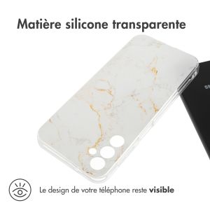 iMoshion Coque Design Samsung Galaxy A14 (5G/4G) - White Marble