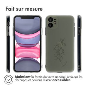 iMoshion Coque Design iPhone 11 - Floral Green