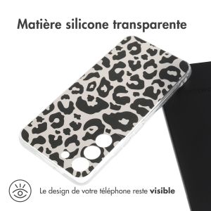 iMoshion Coque Design Samsung Galaxy S22 - Leopard Transparent