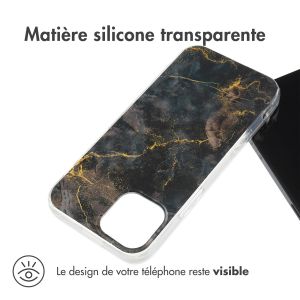 iMoshion Coque Design iPhone 13 Mini - Black Marble