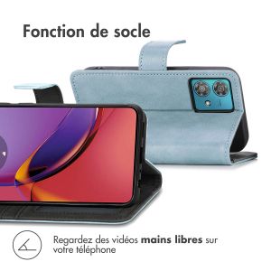 iMoshion Étui de téléphone portefeuille Luxe Motorola Moto G84 - Bleu clair