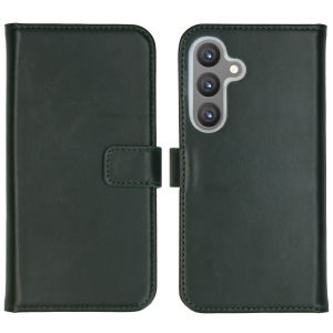 Selencia Étui de téléphone portefeuille en cuir véritable Samsung Galaxy S24 - Vert