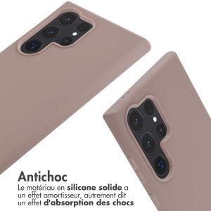iMoshion Coque en silicone avec cordon Samsung Galaxy S24 Ultra - Sand Pink