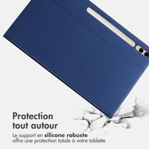 Accezz Housse Classic Tablet Stand Samsung Galaxy Tab S9 FE Plus / Tab S9 Plus  - Bleu foncé