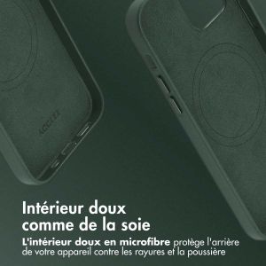 Accezz Coque arrière en cuir avec MagSafe iPhone 12 (Pro) - Cedar Green