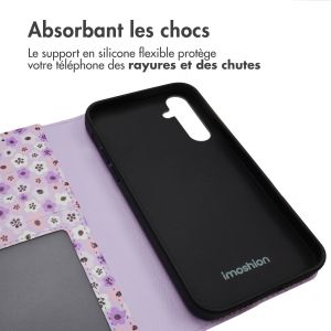 iMoshion Étui de téléphone portefeuille Design Samsung Galaxy A25 - Purple Flowers