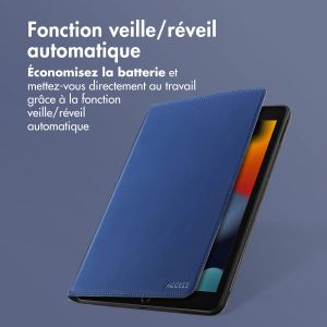Accezz Housse Classic Tablet Stand iPad 9 (2021) / iPad 8 (2020) / iPad 7 (2019) 10.2 pouces - Bleu foncé