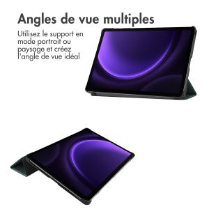 iMoshion Coque tablette Trifold Samsung Tab S9 FE 10.9 pouces / Tab S9 11.0 pouces - Vert foncé