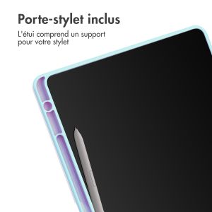 iMoshion Coque tablette rigide Trifold iPad Samsung Tab S9 FE 10.9 pouces / Tab S9 11.0 pouces - Bleu clair