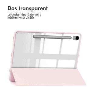 iMoshion Coque tablette rigide Trifold iPad Samsung Tab S9 FE 10.9 pouces / Tab S9 11.0 pouces - Rose