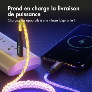 iMoshion Câble de charge rapide RGB - USB-C vers Lightning - 1 mètre 