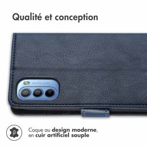 iMoshion Étui de téléphone portefeuille Luxe Motorola Moto G14 - Bleu foncé