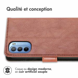 iMoshion Étui de téléphone portefeuille Luxe Motorola Moto G14 - Brun