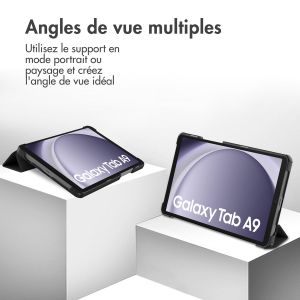 iMoshion Coque tablette Trifold Samsung Galaxy Tab A9 8.7 pouces - Noir