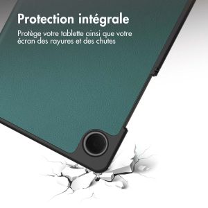 iMoshion Coque tablette Trifold Samsung Galaxy Tab A9 8.7 pouces - Vert foncé