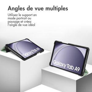 iMoshion Coque tablette Trifold Samsung Galaxy Tab A9 8.7 pouces - Vert clair