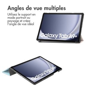 iMoshion Coque tablette Design Trifold Samsung Galaxy Tab A9 Plus - Sky