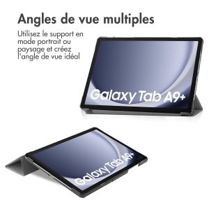iMoshion Coque tablette Trifold pour Samsung Galaxy Tab A9 Plus - Gris