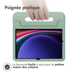 iMoshion Coque kidsproof avec poignée Samsung Galaxy Tab S9 / Tab S9 FE - Olive Green