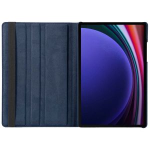 iMoshion Coque tablette rotatif à 360° Samsung Galaxy Tab S9 Ultra - Bleu foncé