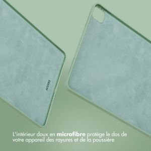 Accezz Coque Liquid Silicone avec porte-stylet iPad Pro 12.9 (2022) / Pro 12.9 (2021) / Pro 12.9 (2020) - Vert clair
