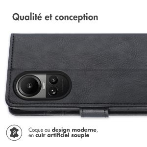 iMoshion Étui de téléphone portefeuille Luxe Oppo Reno 10 / 10 Pro - Noir