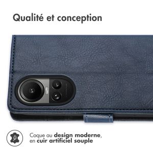 iMoshion Étui de téléphone portefeuille Luxe Oppo Reno 10 / 10 Pro - Bleu foncé