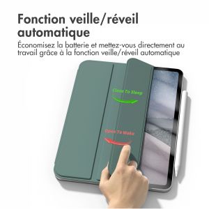 iMoshion Magnetic etui de téléphone portefeuille iPad Air 5 (2022) / Air 4 (2020) - Vert foncé