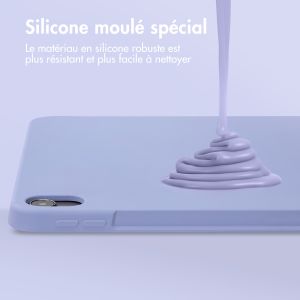Accezz Coque Liquid Silicone avec porte-stylet iPad Air 5 (2022) / Air 4 (2020) - Lila