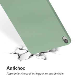 Accezz Coque Liquid Silicone avec porte-stylet iPad Air 5 (2022) / Air 4 (2020) - Vert clair