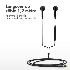 iMoshion ﻿Ecouteurs - Ecouteurs filaires - Avec connexion AUX / prise jack 3,5 mm - Noir