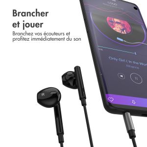 iMoshion ﻿Ecouteurs - Ecouteurs filaires - Avec connexion AUX / prise jack 3,5 mm - Noir