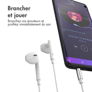 iMoshion ﻿Ecouteurs - Ecouteurs filaires - Connexion AUX / prise jack 3,5 mm - Blanc