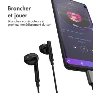 iMoshion ﻿Ecouteurs - Ecouteurs filaires - Avec connexion USB-C - Noir