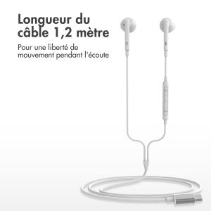 iMoshion ﻿Ecouteurs - Ecouteurs filaires - Connexion USB-C - Blanc