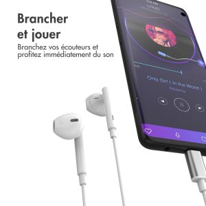 iMoshion ﻿Ecouteurs - Ecouteurs filaires - Connexion USB-C - Blanc