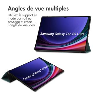 iMoshion Coque tablette Trifold Samsung Galaxy Tab S9 Ultra 14.6 pouces - Vert foncé