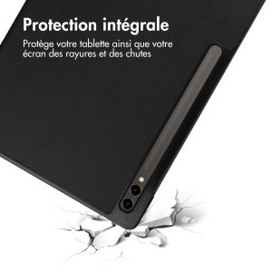 iMoshion Coque tablette Trifold Samsung Galaxy Tab S9 Ultra 14.6 pouces - Noir