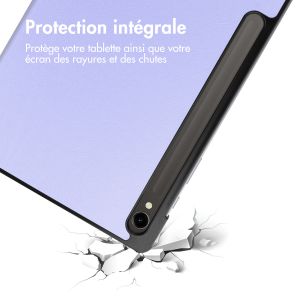 iMoshion Coque tablette Trifold Samsung Galaxy Tab S9 11.0 pouces - Lilas
