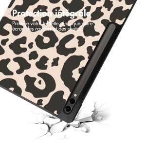 iMoshion Coque tablette Design Trifold Samsung Galaxy Tab S9 Ultra - Leopard