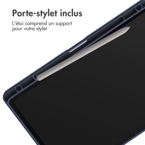 iMoshion Coque tablette rigide Trifold Samsung Galaxy Tab S9 11.0 pouces - Bleu foncé