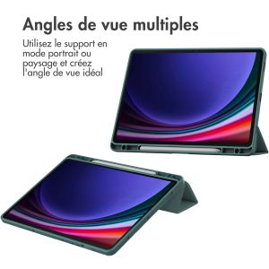 iMoshion Coque tablette rigide Trifold Samsung Galaxy Tab S9 11.0 pouces - Vert