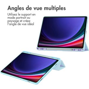 iMoshion Coque tablette rigide Trifold Samsung Galaxy Tab S9 11.0 pouces - Bleu clair