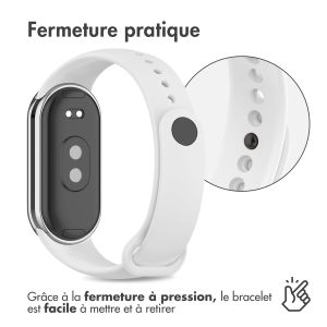 iMoshion Bracelet en silicone Xiaomi Smart Band 8 - Blanc
