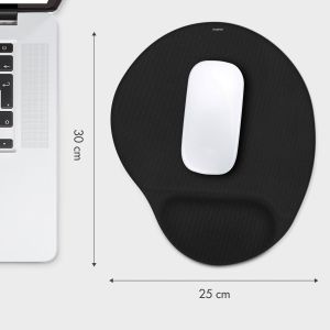 iMoshion Tapis de souris ergonomique - Tapis de souris avec repose-poignet - 30x25 cm - Noir