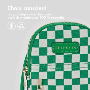 Selencia ﻿Pochette pour téléphone - Checker Green