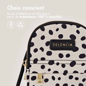 Selencia ﻿Pochette pour téléphone - Irregular Spots Black